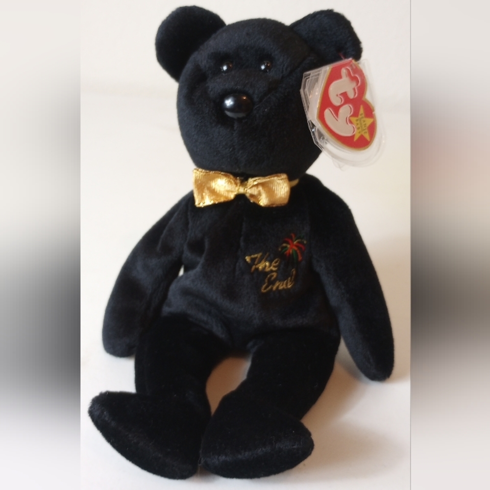 1999 TY BEANIE BABY THE END BEAR- RARE & RETIRED- PE PELLETS 7th Generation